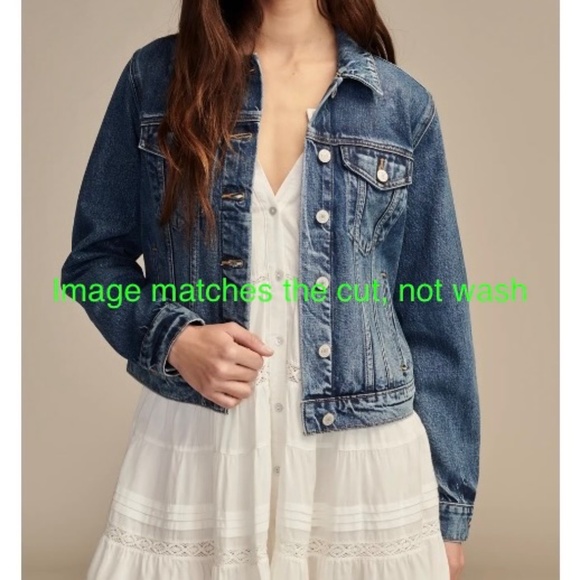 Lucky Brand Tomboy Trucker Women's Denim Jacket - Medium - Blue Vintage Wash - Picture 8 of 9